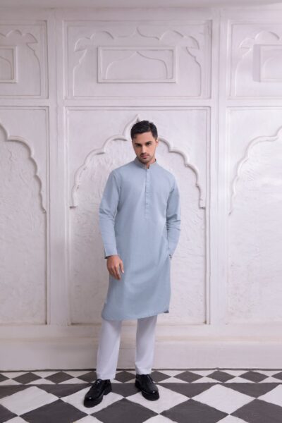 Kurta for men - Classic sky blue kurta for men