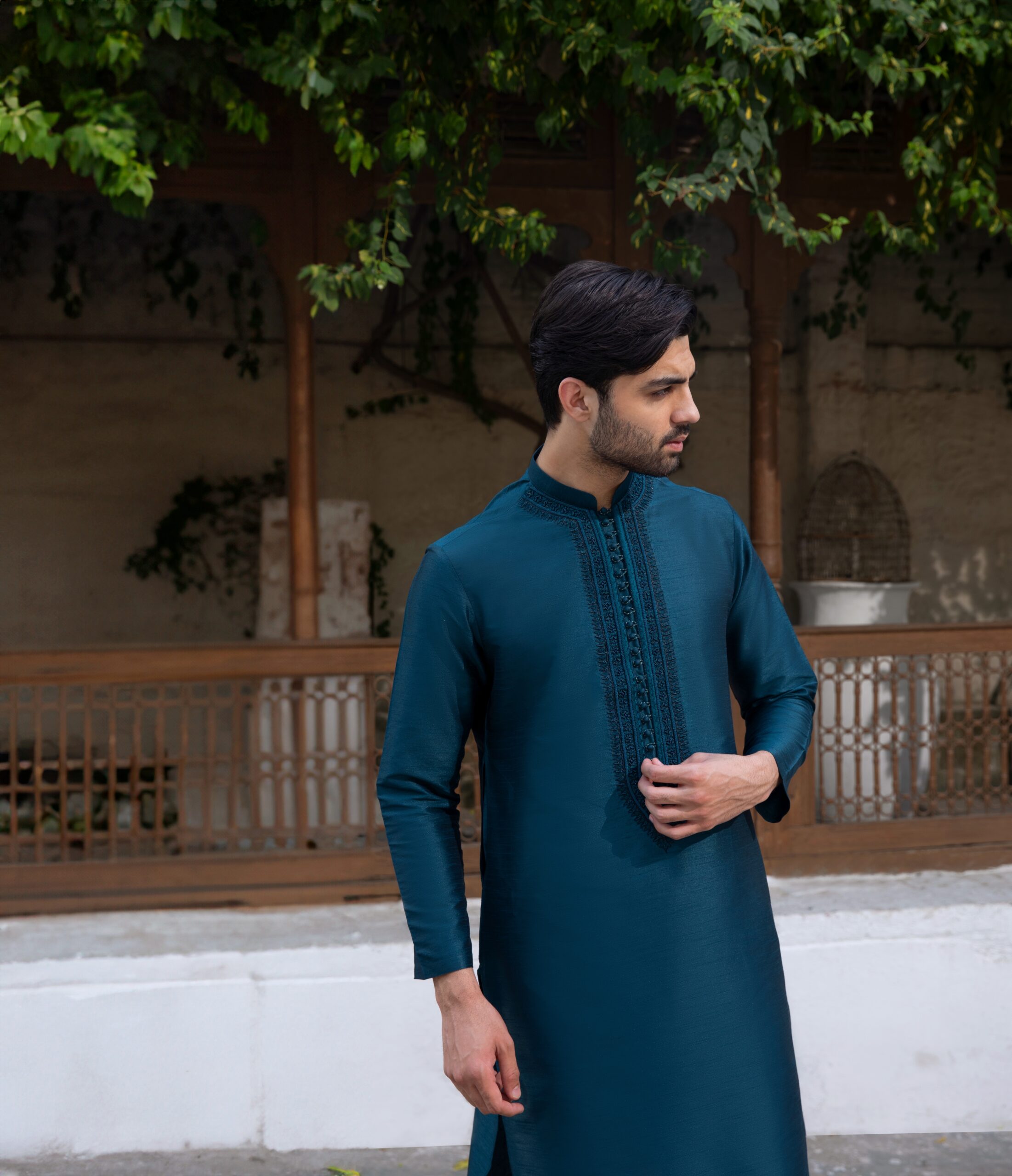 B612_20250312_203336_799 stunning men's blue kurta with front embroidery