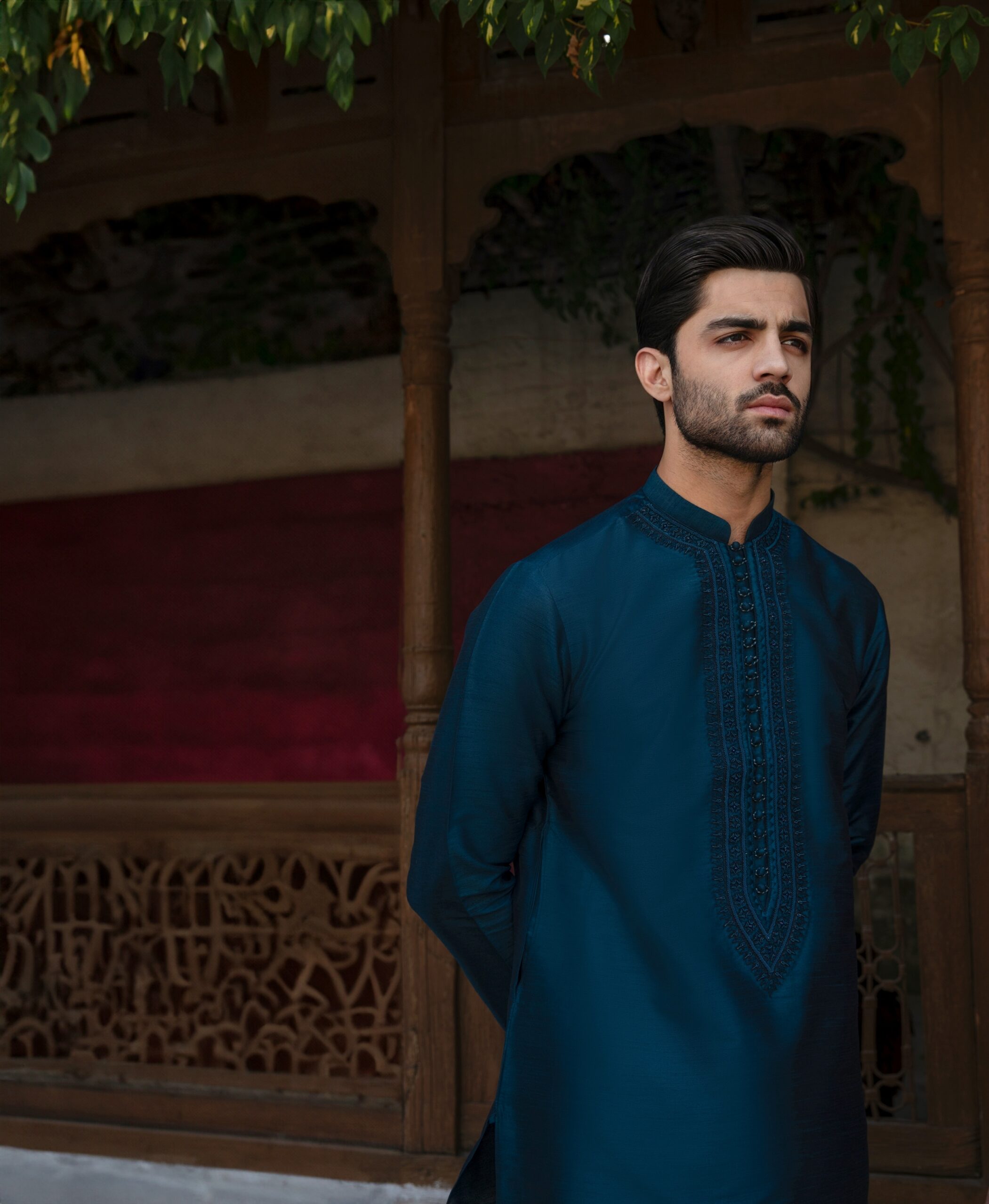 B612_20250312_203646_694 stunning men's blue kurta with front embroidery