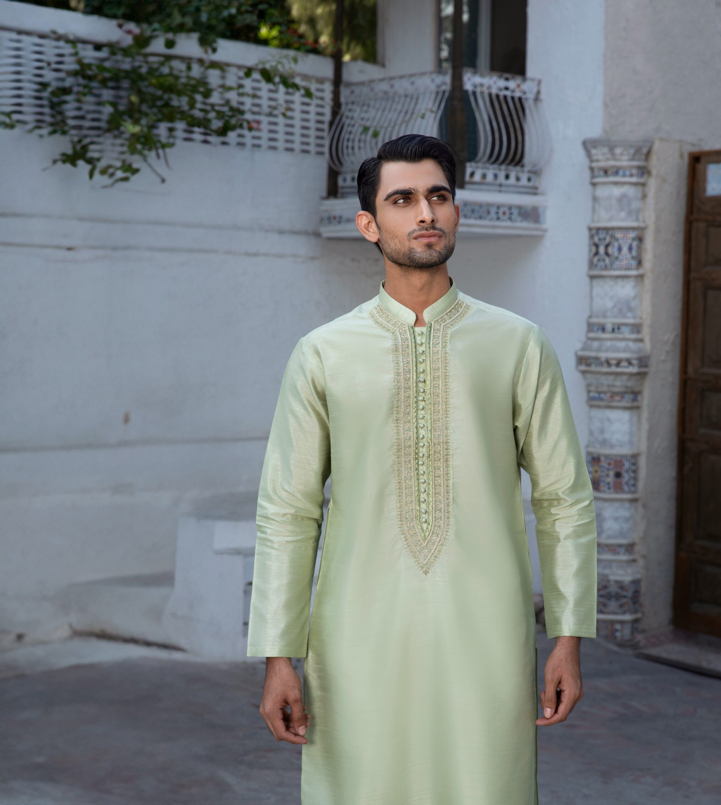 B612_20250313_000639_532 Men's Green Kurta | Nyanza | Traditional Wear