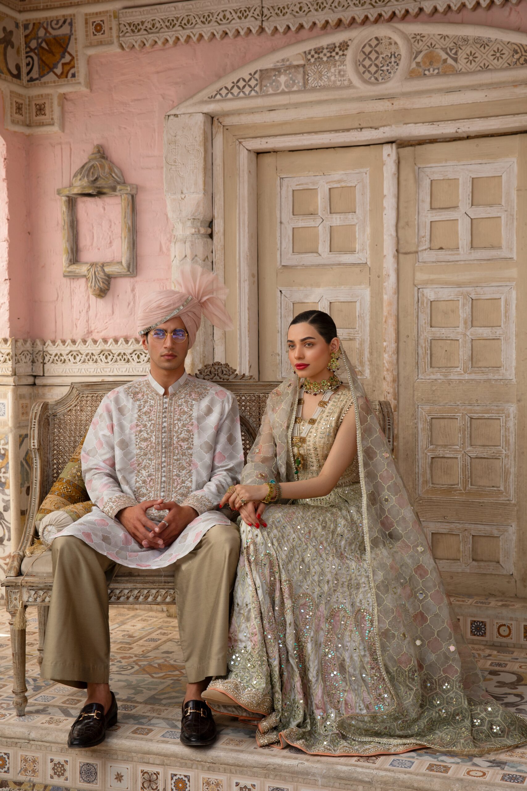 B612_20250512_202941_058 Bridal Lehenga Choli with Heavy Embroidery, Mirror Work, and Fully Embroidered Net Dupatta – A Dreamy Bridal Dress in Rose Gold and Pastel Shades