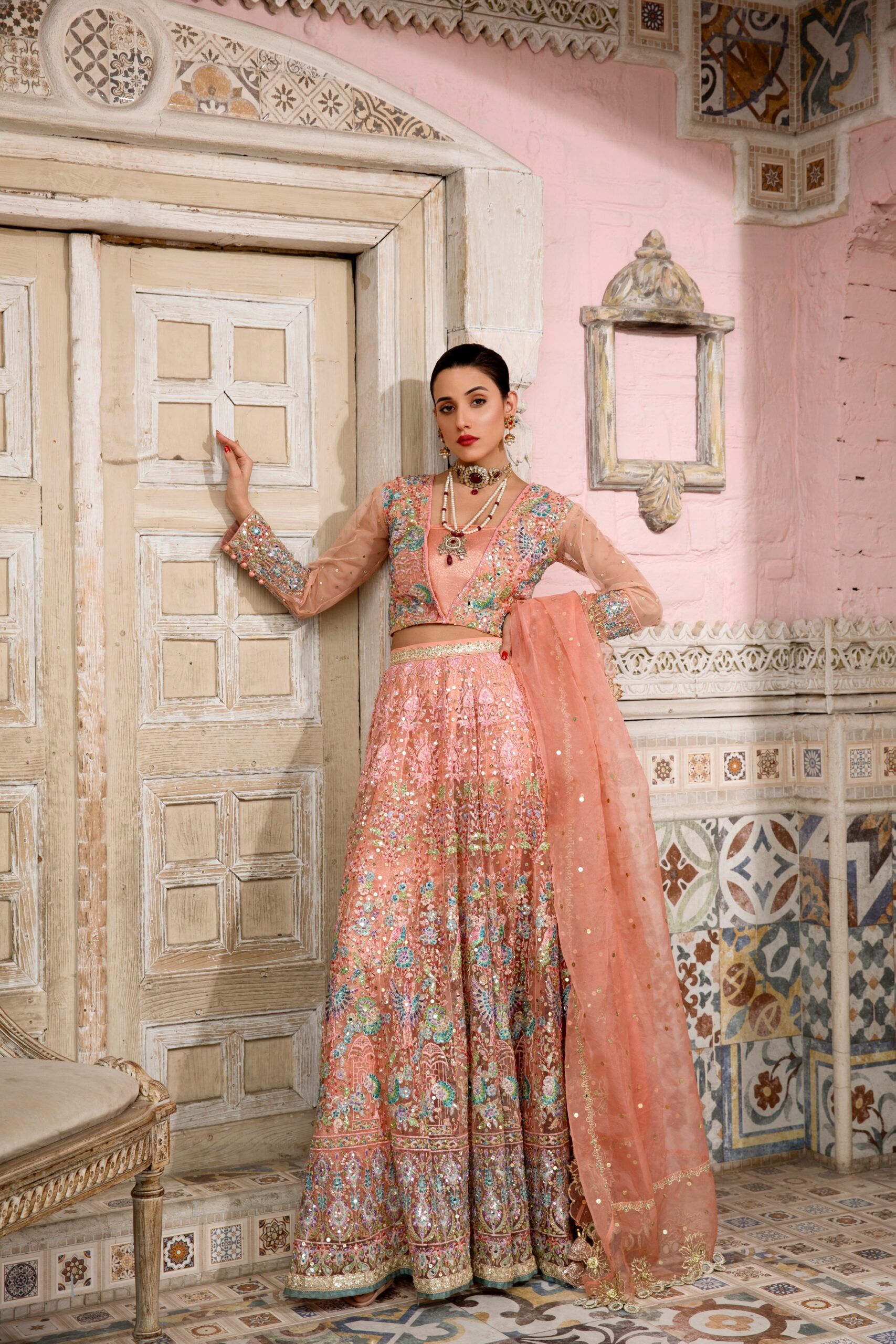 Pastel Reverie Couture Lehenga - Traditioanl Pakistani Bridal Dress