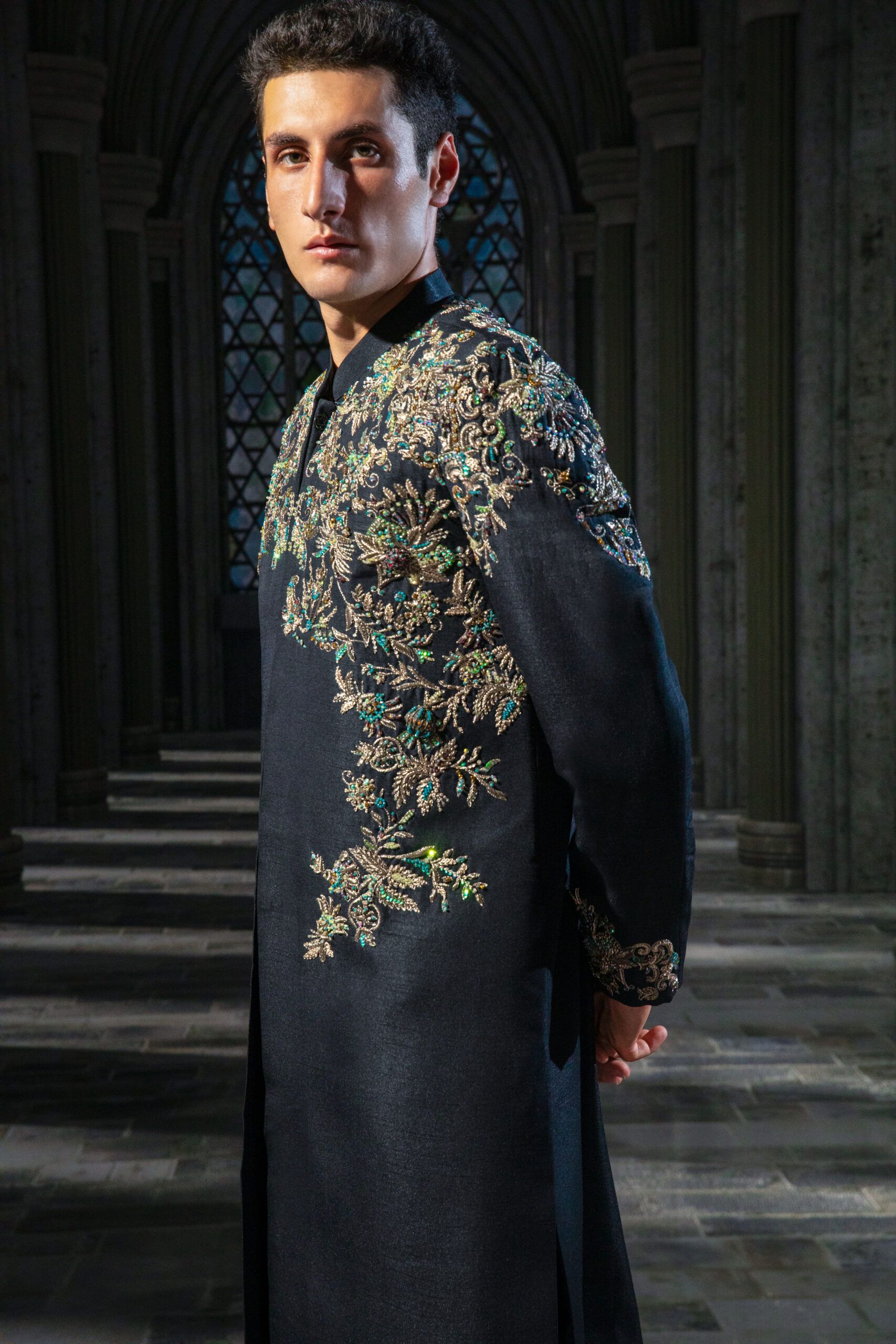 ÉTOILE collection by Nauman Arfeen is a story chosen to tell through fabric, craftsmanship, light and emotion. The Genesis is the first chapter of a five-part journey