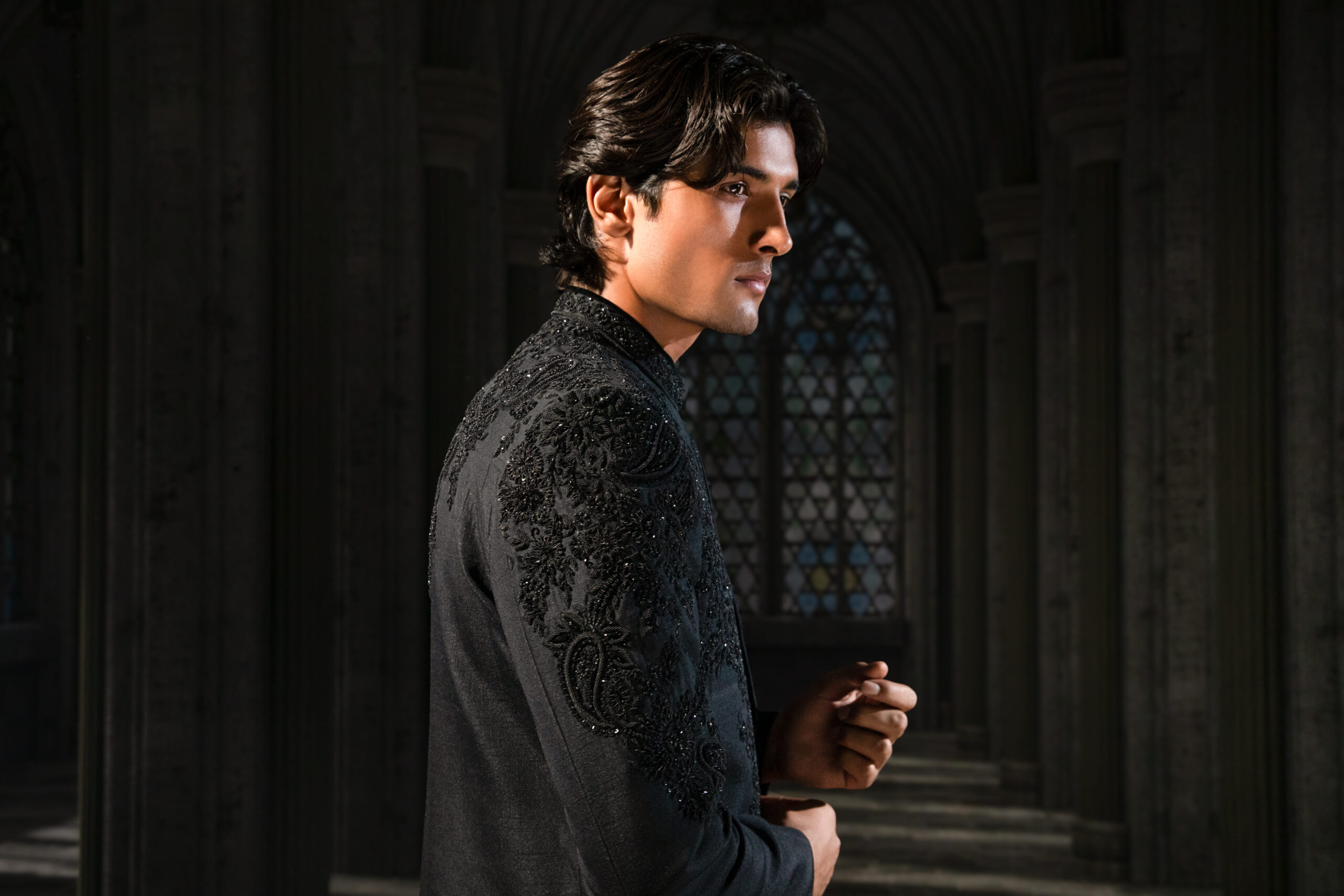 ÉTOILE collection by Nauman Arfeen is a story chosen to tell through fabric, craftsmanship, light and emotion. The Genesis is the first chapter of a five-part journey