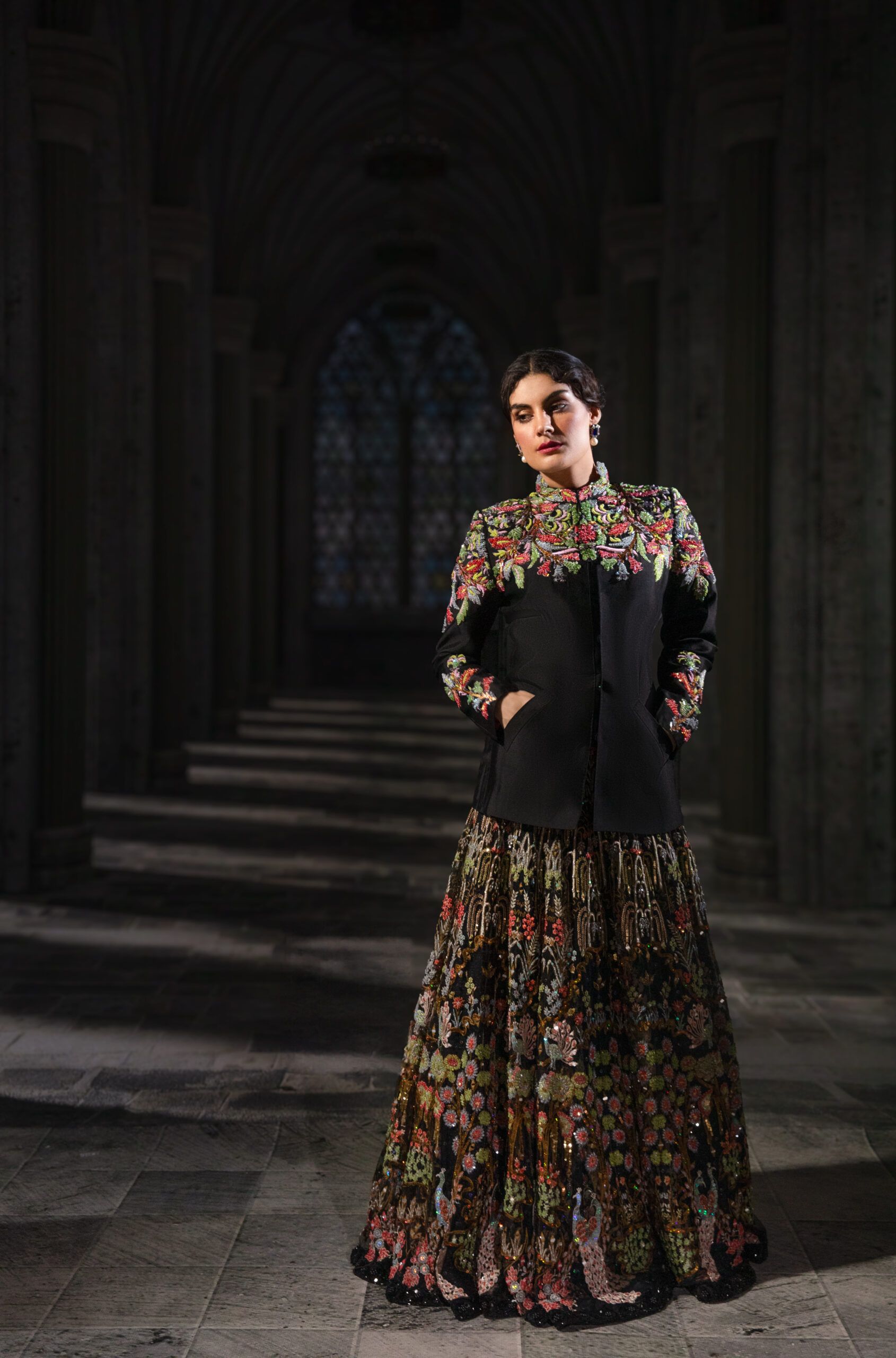 Tapestry Fusion Ball Gown C76A6039 Tapestry Fusion Ball Gown - ÉTOILE collection by Nauman Arfeen is a story chosen to tell through fabric, craftsmanship, light and emotion. The Genesis is the first chapter of a five-part journey