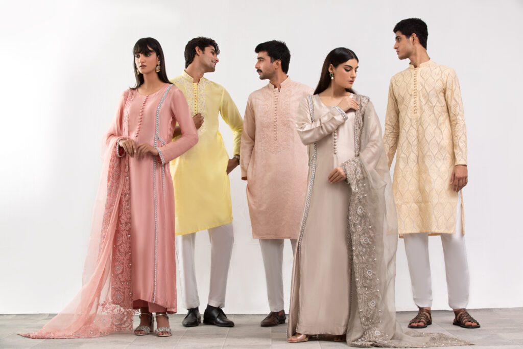Beige Premium Silk Ladies Dress with Organza Dupatta | 3-Piece Suit - Premium Pret Collection