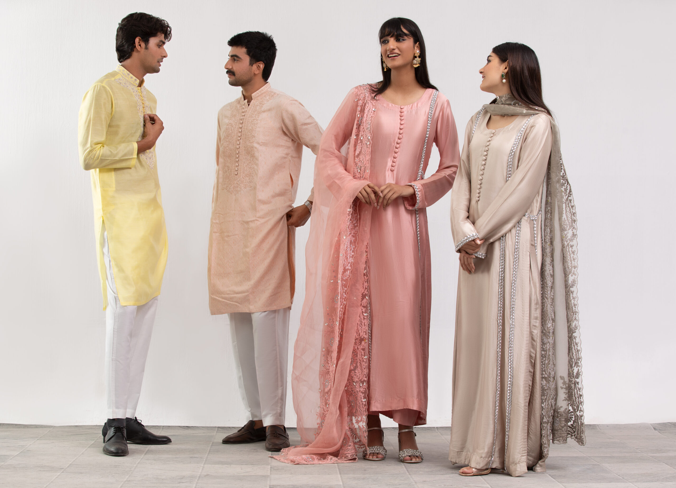 C76A7368 Buy the Pink Premium Silk Ladies Dress online. Features silk trousers and a four-sided hand-embroidered organza dupatta. Shop luxury festive wear!