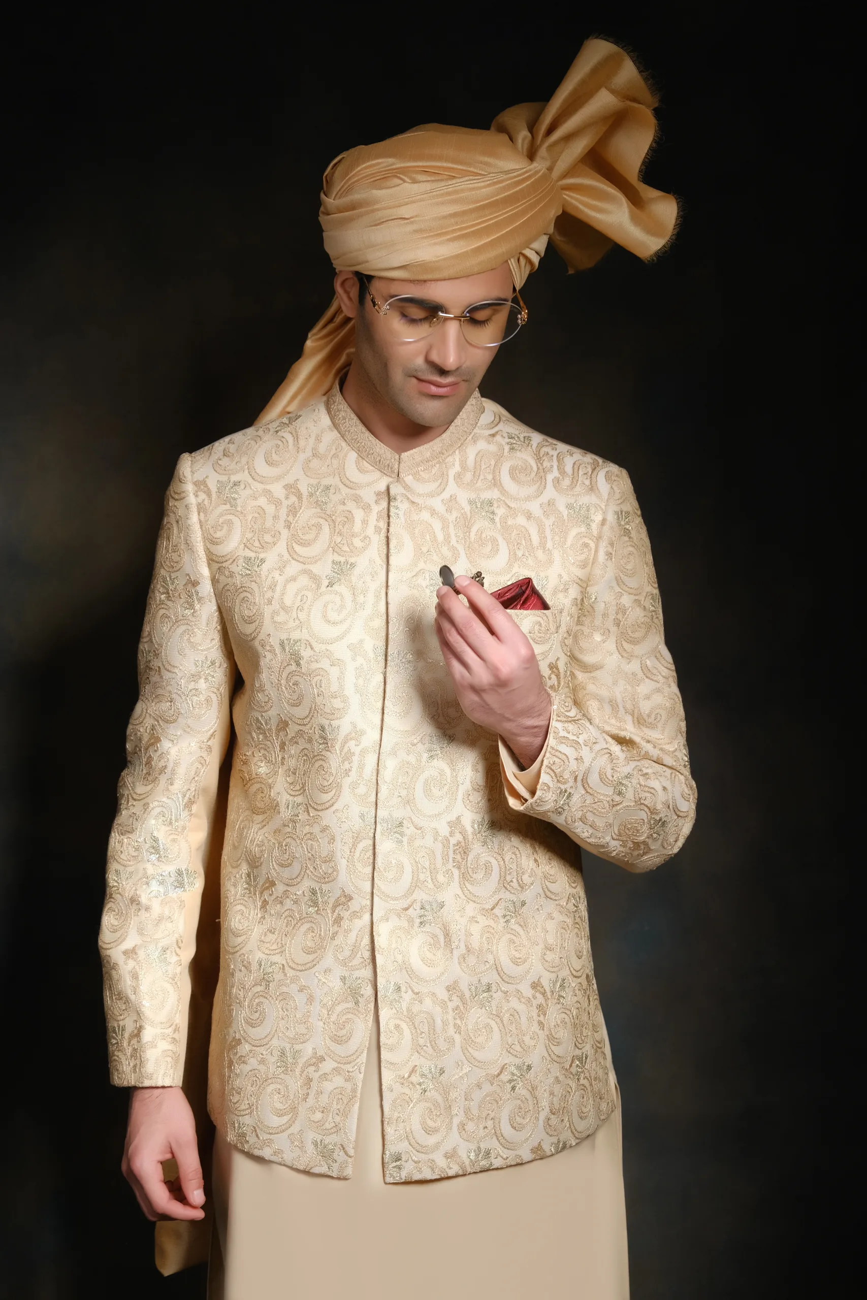 wedding day mens dress Light Gold Embroidered Prince Coat with embroidery andfloral motif elevate this luxurious light gold garment wedding day mens dress Light Gold Embroidered Prince Coat with embroidery andfloral motif elevate this luxurious light gold garment