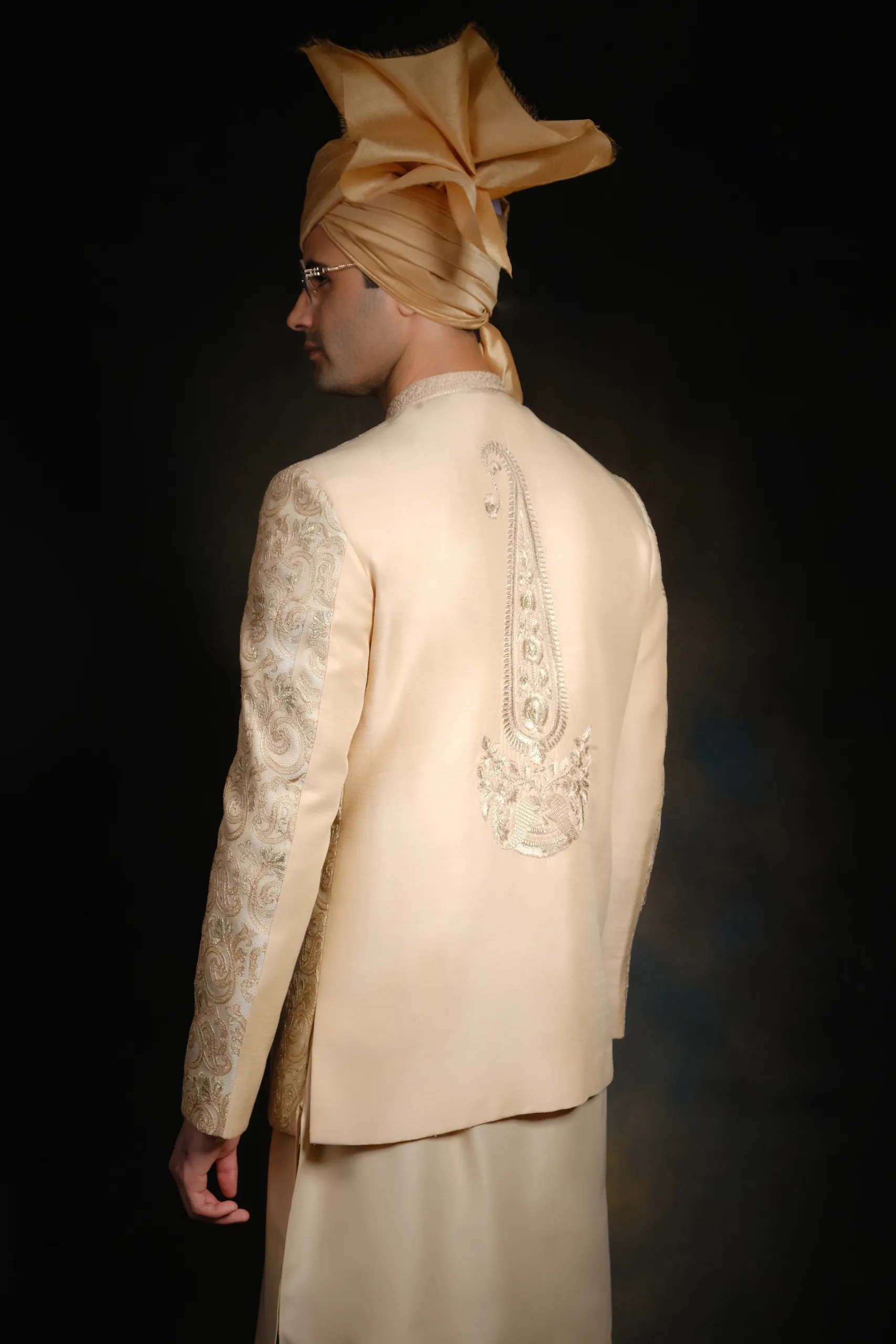 wedding day mens dress Light Gold Embroidered Prince Coat with embroidery andfloral motif elevate this luxurious light gold garment wedding day mens dress Light Gold Embroidered Prince Coat with embroidery andfloral motif elevate this luxurious light gold garment
