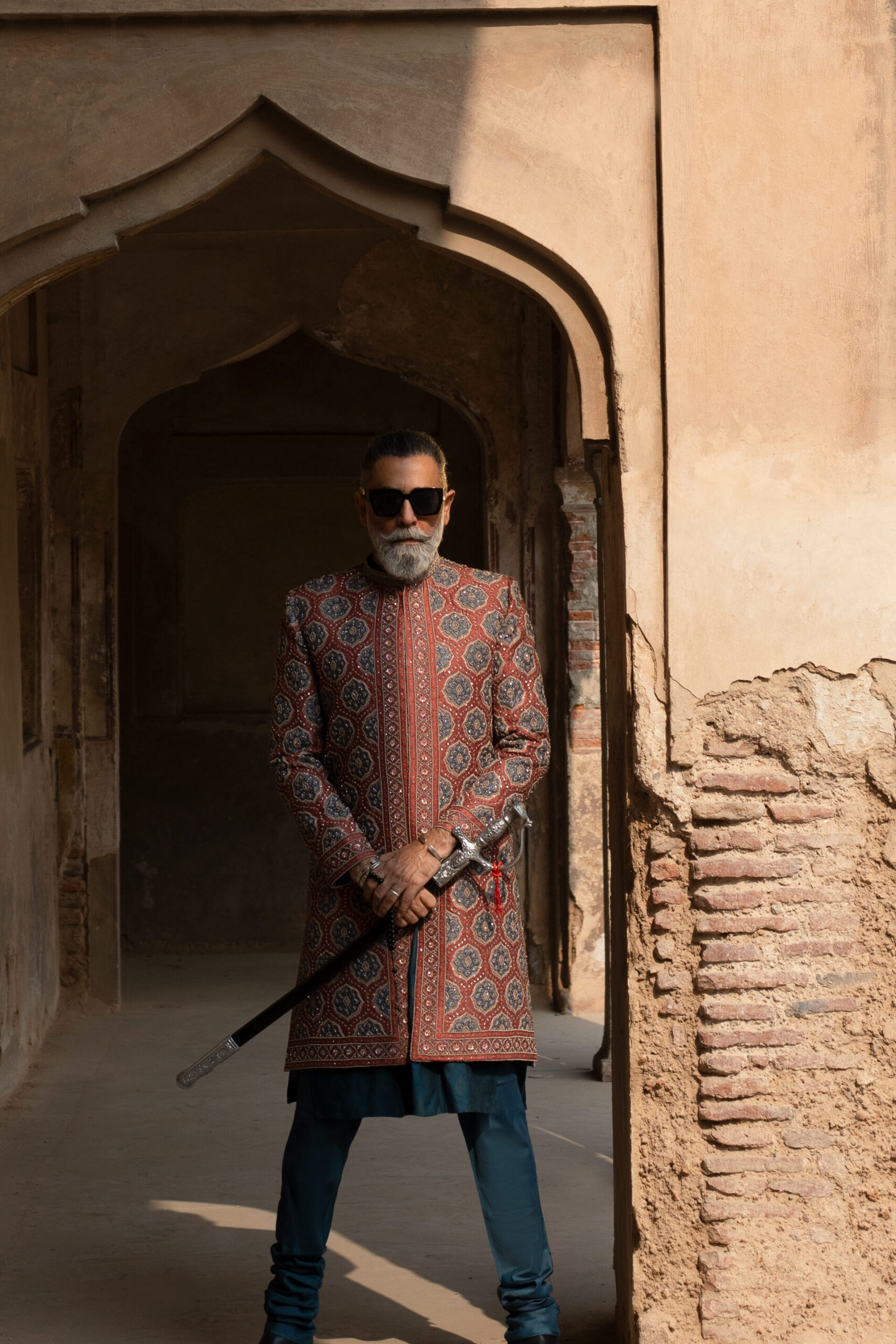 Shahzad Nawaz in Nauman Arfeen Shah Fasana Royal Heritage Sherwani Lahore Shoot