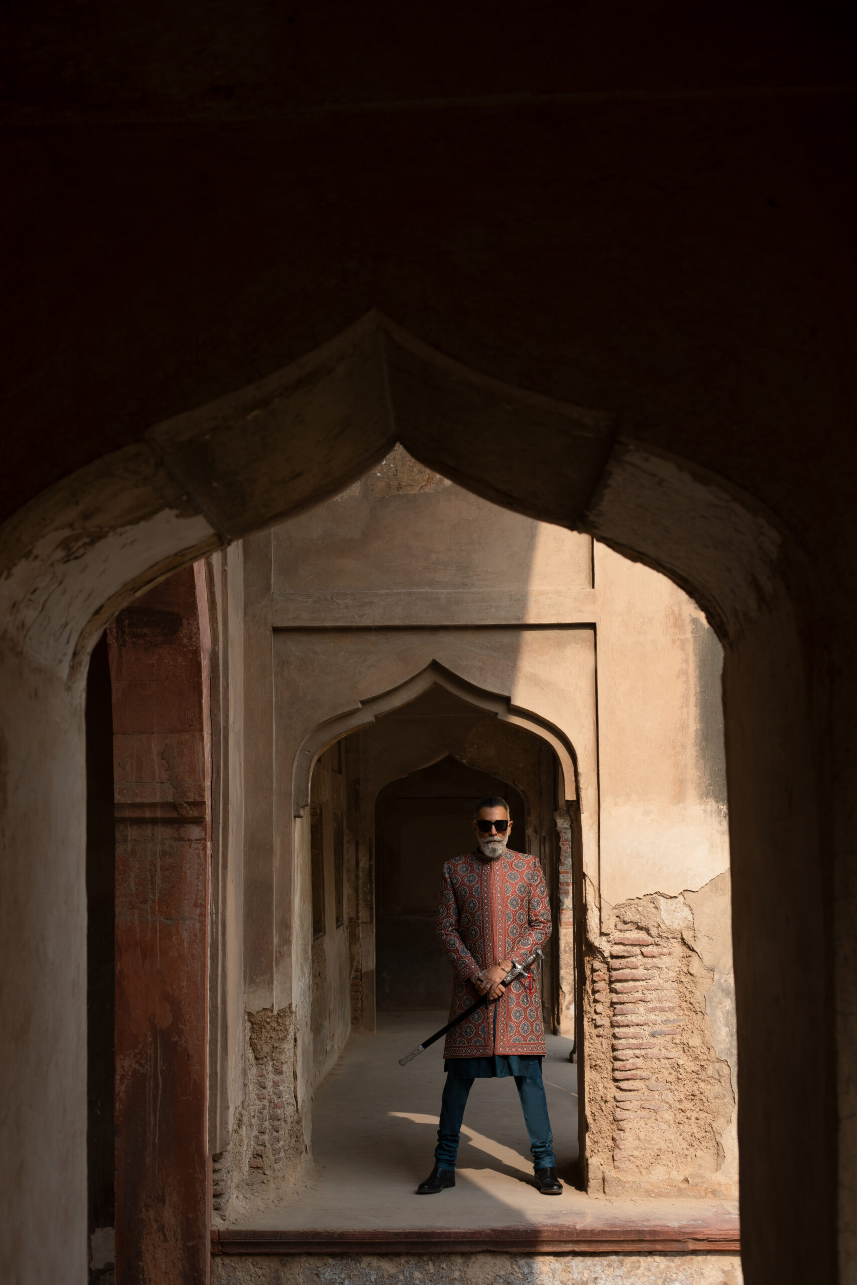 Shahzad Nawaz in Nauman Arfeen Shah Fasana Royal Heritage Sherwani Lahore Shoot