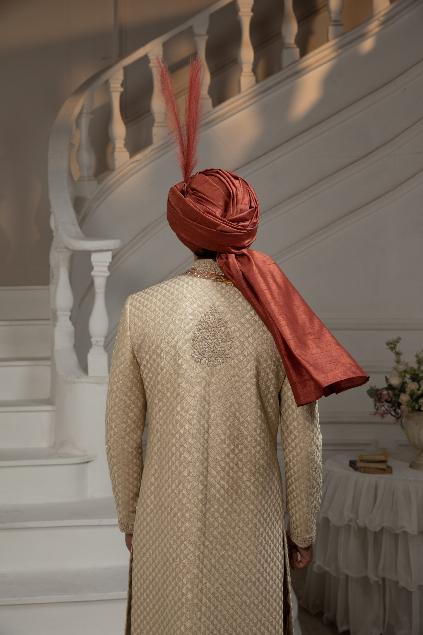 _F1A2622 Royal Sherwani for Groom 2025 by Nauman Arfeen – Luxury Pakistani Wedding Sherwani in traditional heritage design with embroidery and prince coat style