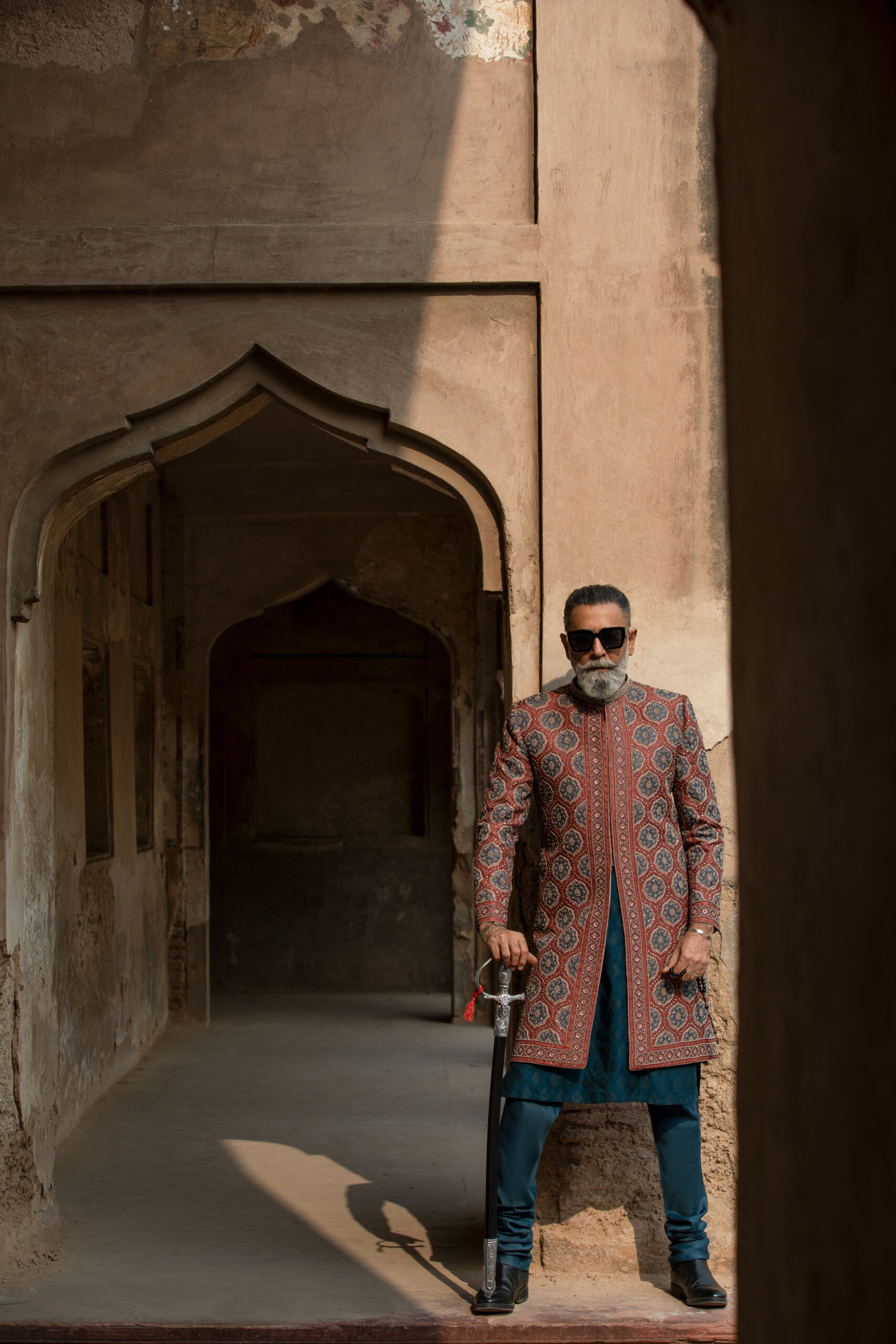 Shahzad Nawaz in Nauman Arfeen Shah Fasana Royal Heritage Sherwani Lahore Shoot