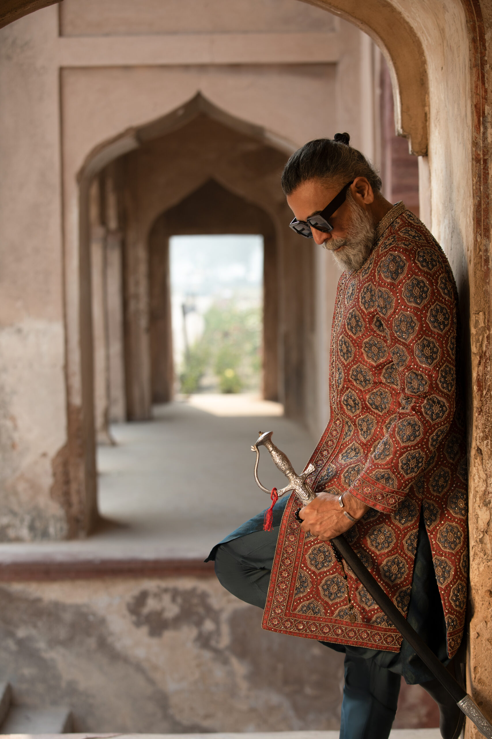 Shahzad Nawaz in Nauman Arfeen Shah Fasana Royal Heritage Sherwani Lahore Shoot
