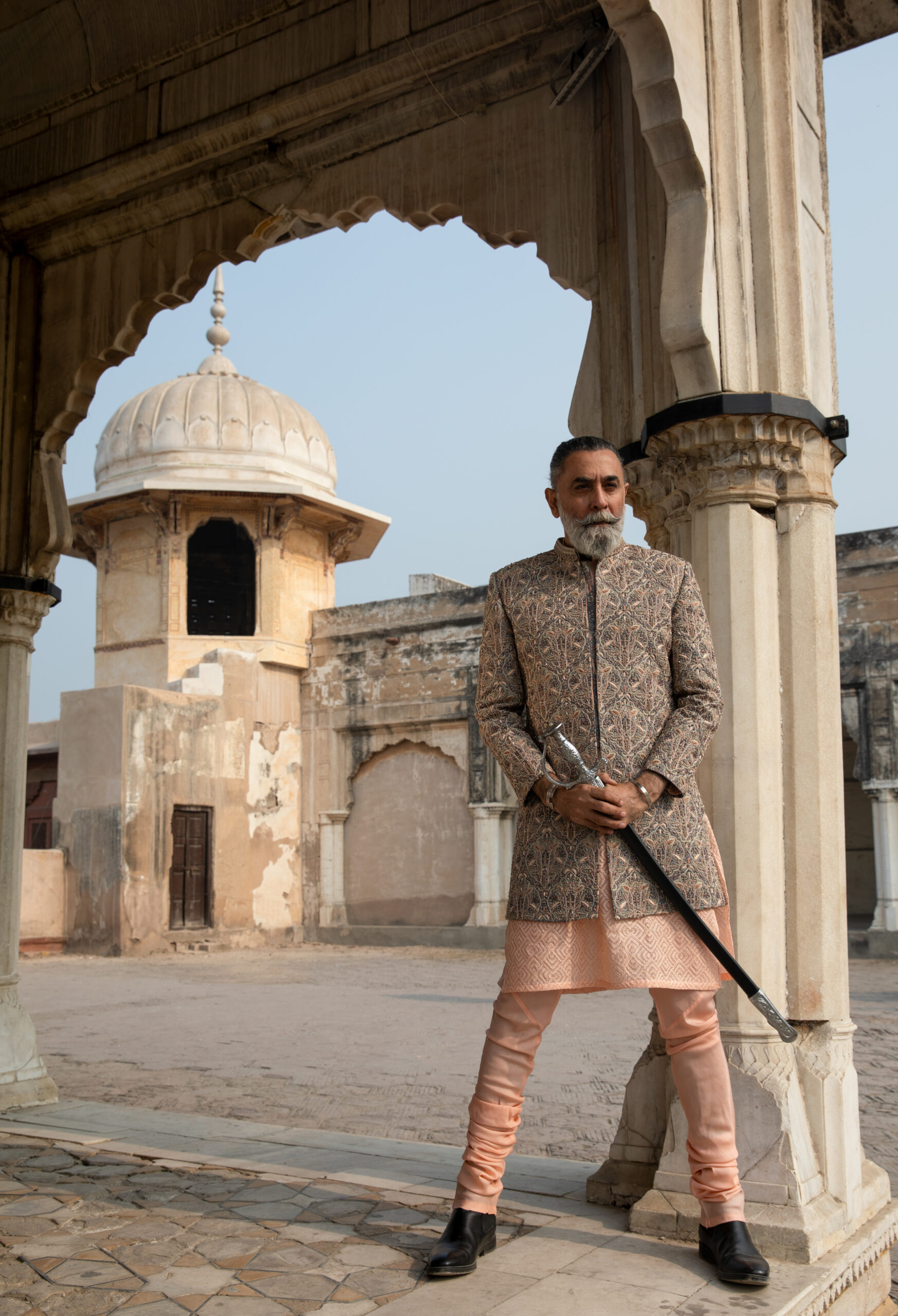 Shahzad Nawaz in Nauman Arfeen Shah Fasana Royal Heritage Sherwani Lahore Shoot