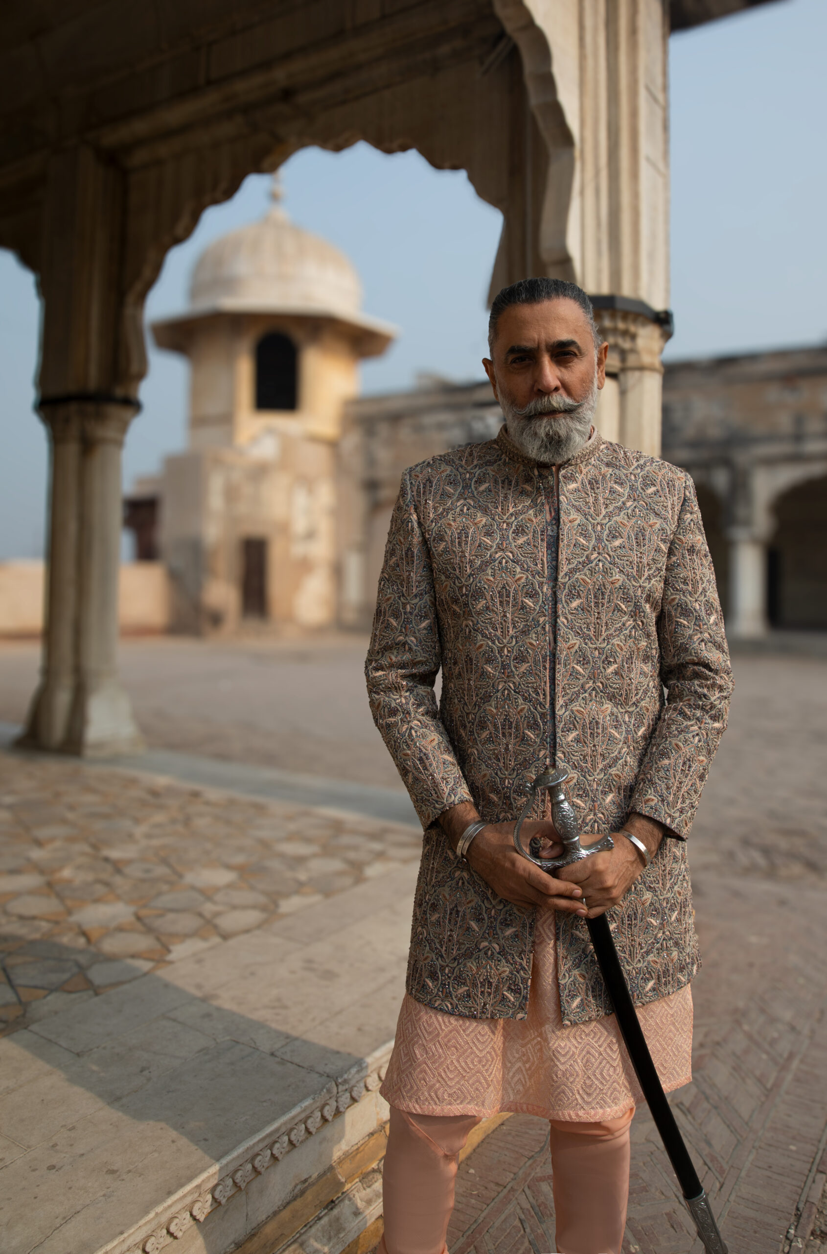Shahzad Nawaz in Nauman Arfeen Shah Fasana Royal Heritage Sherwani Lahore Shoot