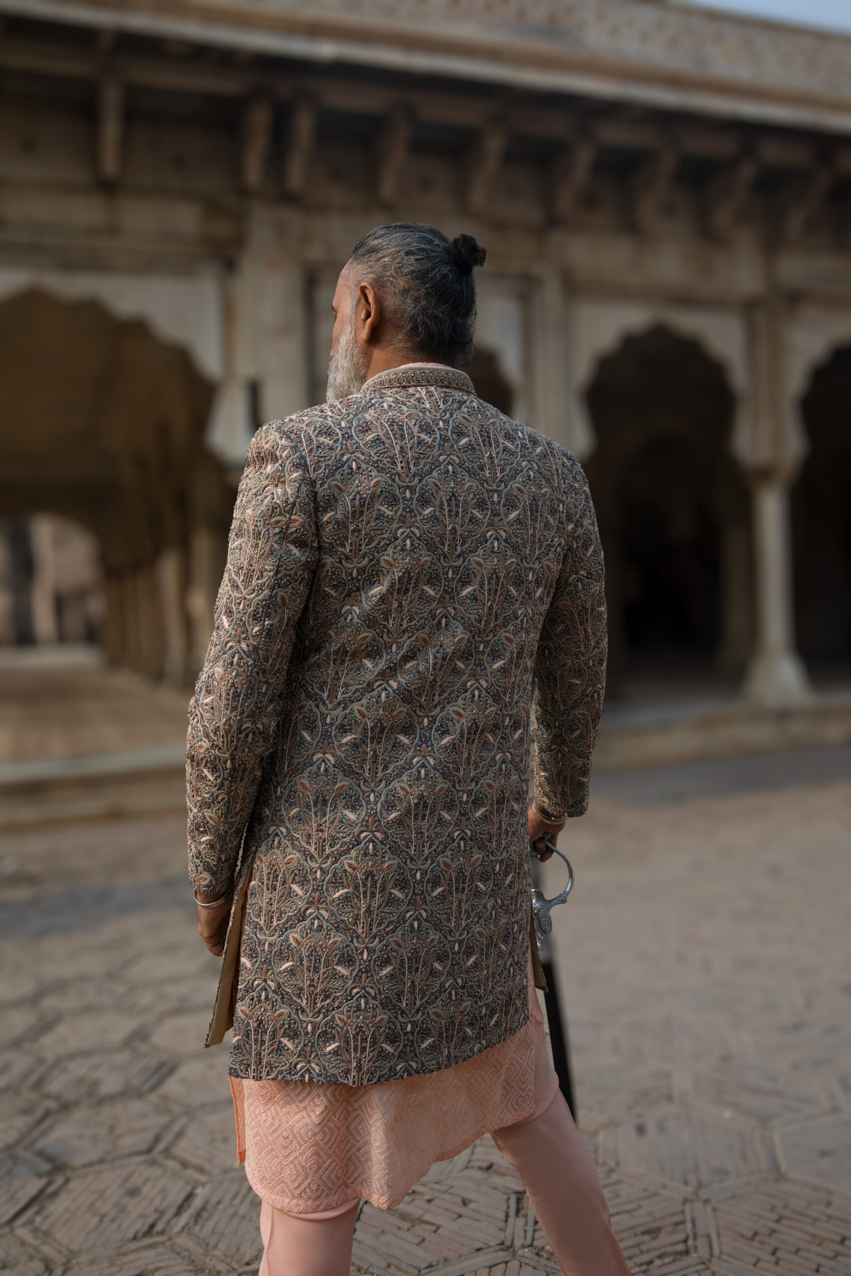 Shahzad Nawaz in Nauman Arfeen Shah Fasana Royal Heritage Sherwani Lahore Shoot