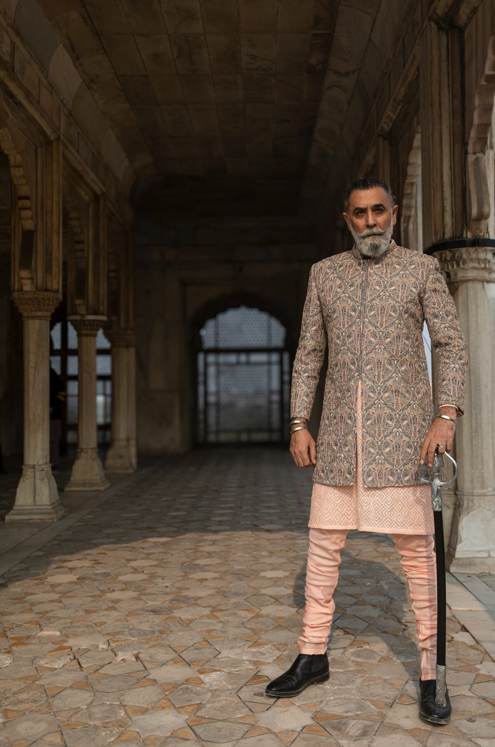 Shahzad Nawaz in Nauman Arfeen Shah Fasana Royal Heritage Sherwani Lahore Shoot