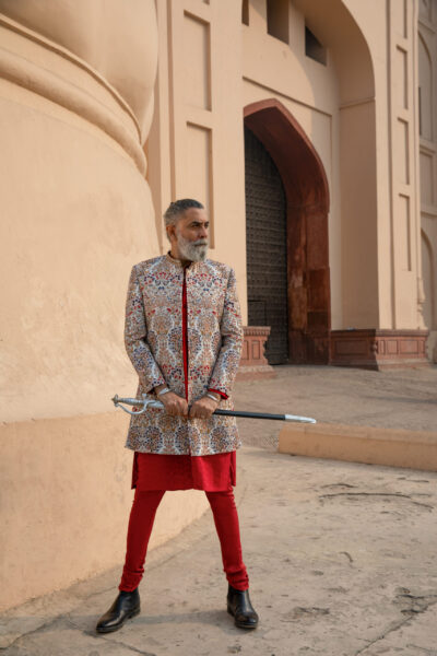 Shahzad Nawaz in Nauman Arfeen Shah Fasana Royal Heritage Sherwani Lahore Shoot