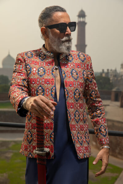 Prince coat for men - Shahzad Nawaz in Nauman Arfeen Shah Fasana Royal Heritage Sherwani Lahore Shoot