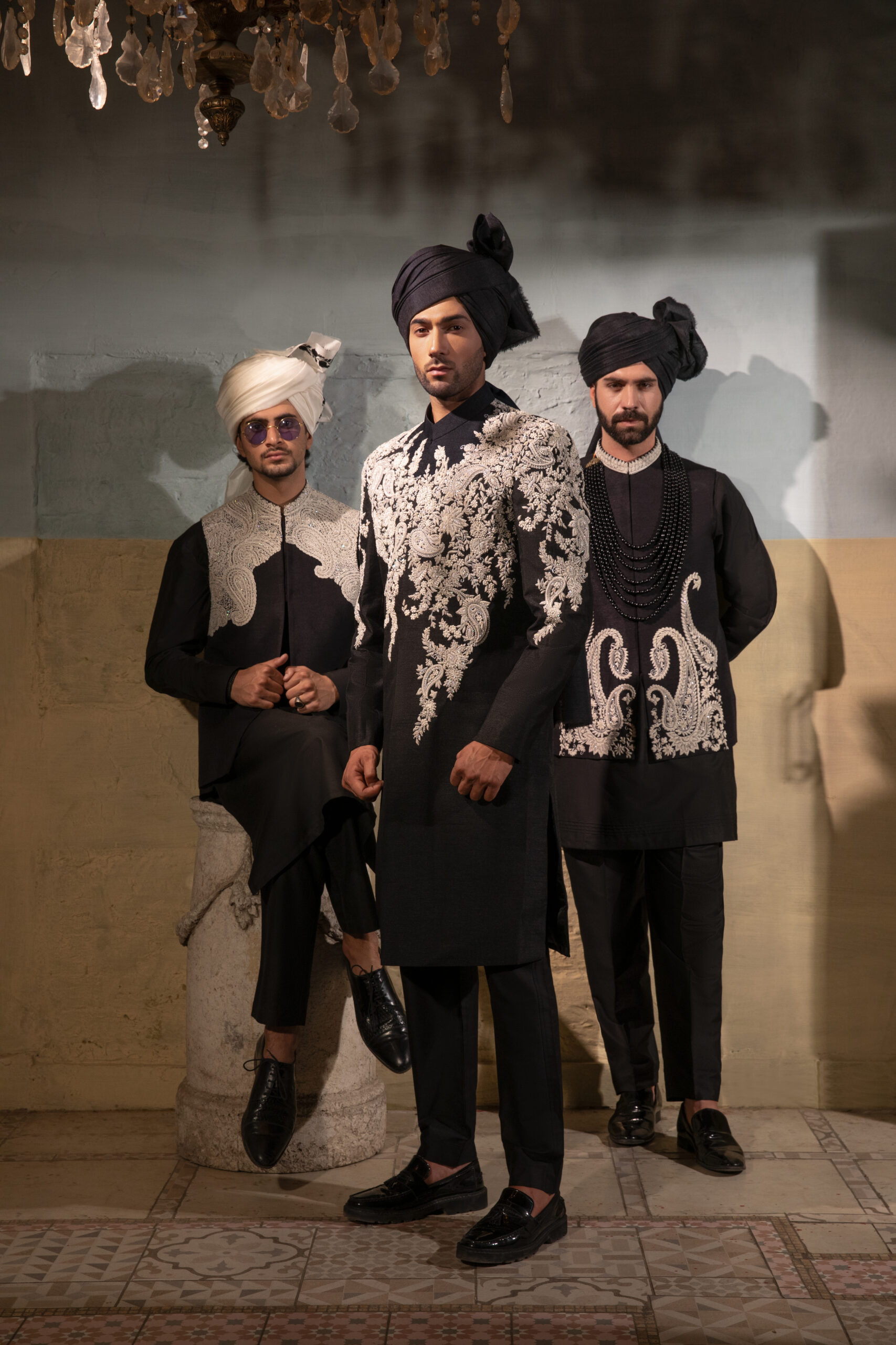 black sherwani for groom - traditional pakistani wedding dresses for groom