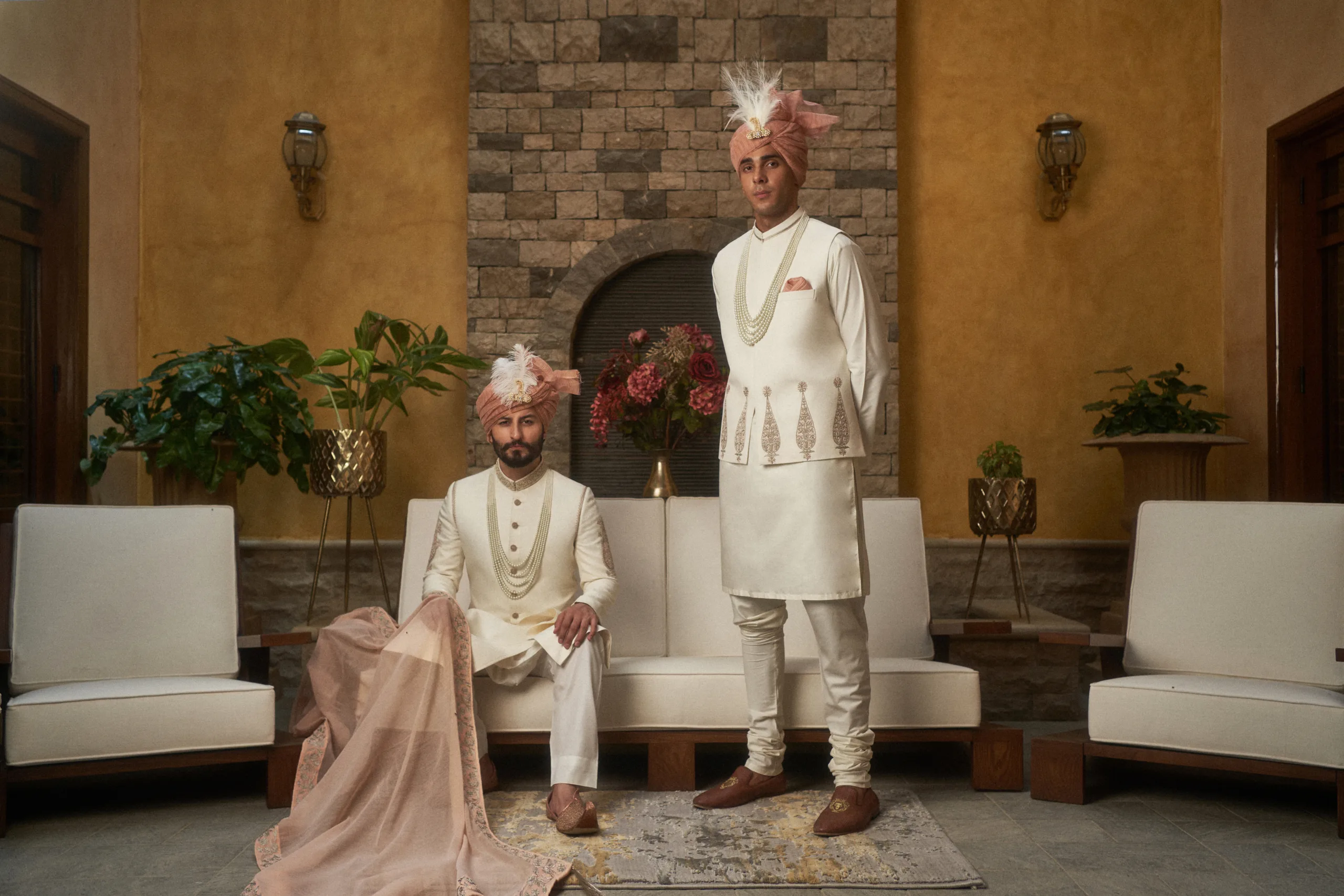 FA_01789 AA White Sherwani - Sherwani for Groom - Sherwani for Men