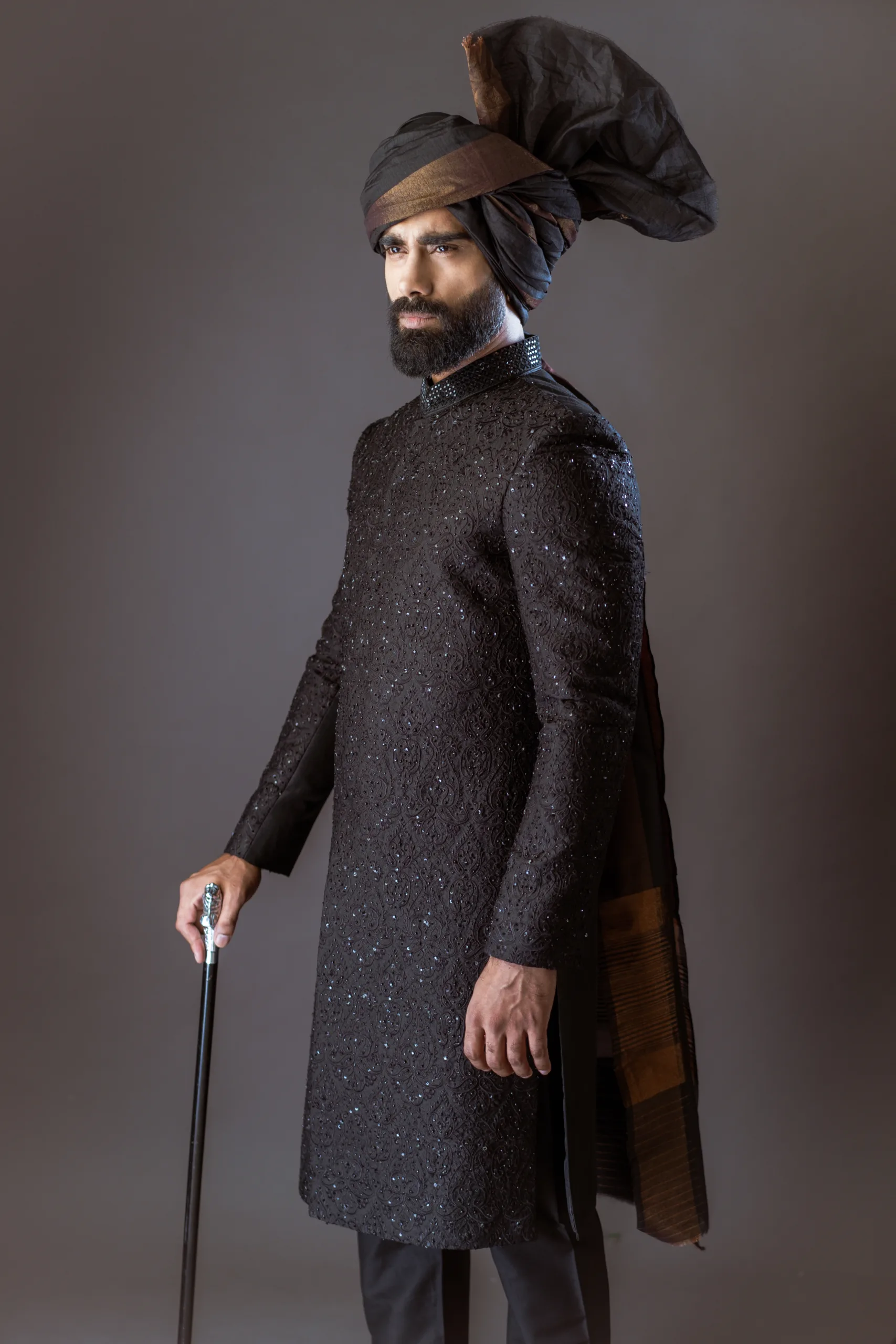 best designer in pakistan - best wedding designer - sherwani for groom best designer in pakistan - best wedding designer - black Sherwani - Sherwani for Groom - Sherwani for Men