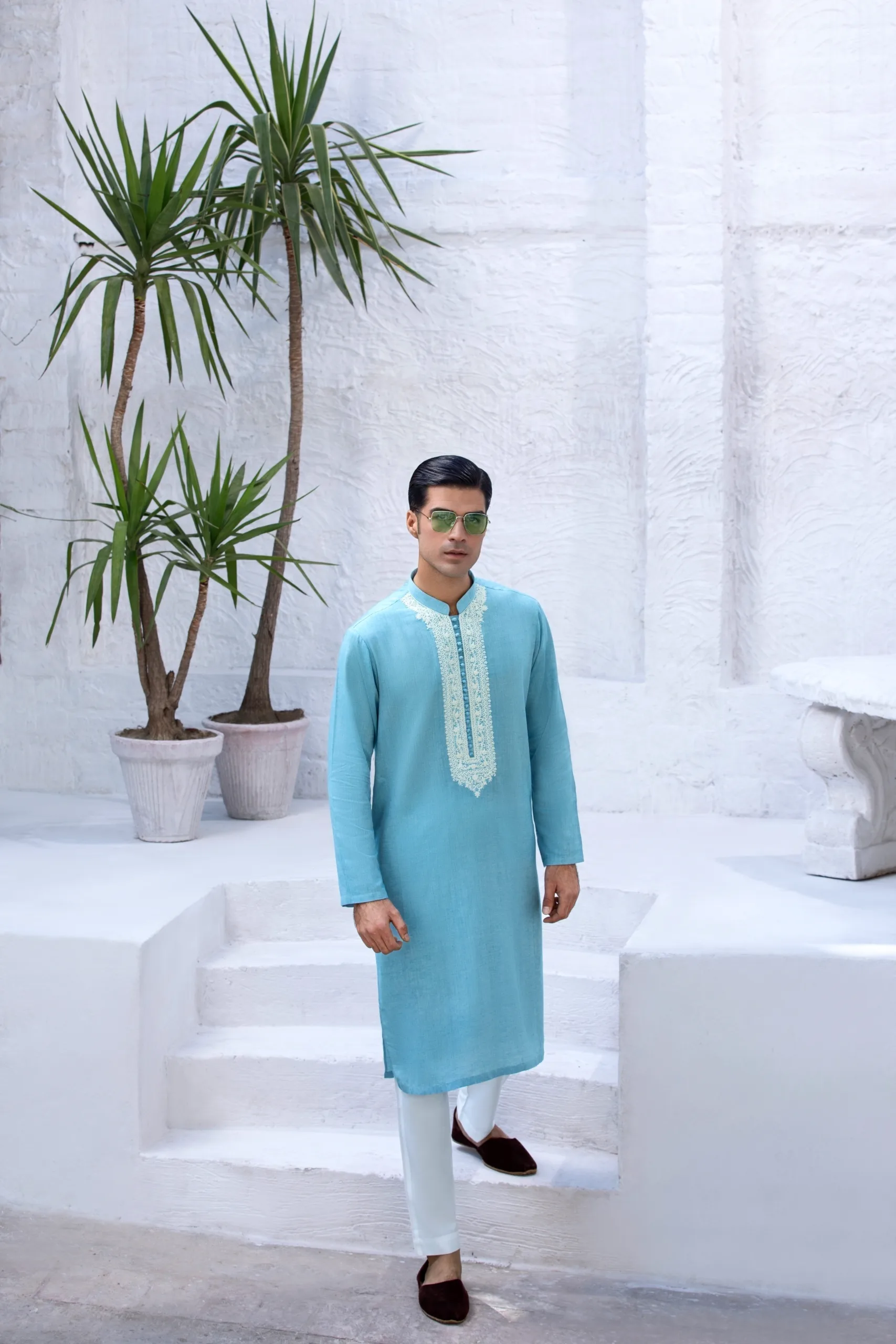 Classic Sky Blue Kurta For Effortless Elegance