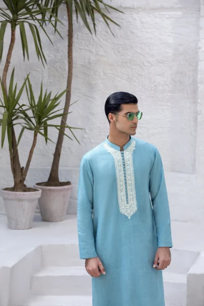 Classic Sky Blue Kurta For Effortless Elegance