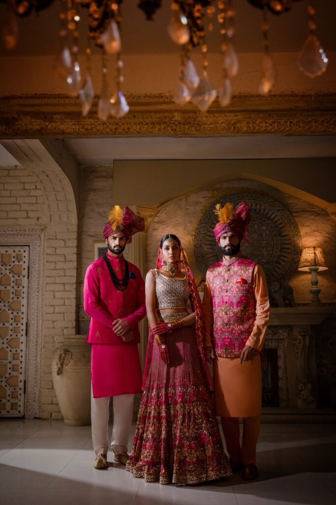 Ruby Red Waistcoat - best designer in Pakistan shadmani wedding Collection