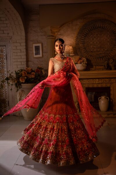 Heavy Embroidered Bridal Lehenga - best fashion designer in Pakistan - Buy Wedding Collection