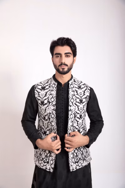 waistcoat for men wedding wear for groom by nauman arfeen