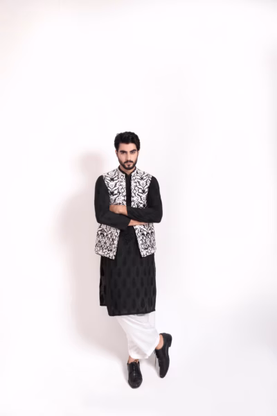 waistcoat for men wedding wear for groom by nauman arfeen