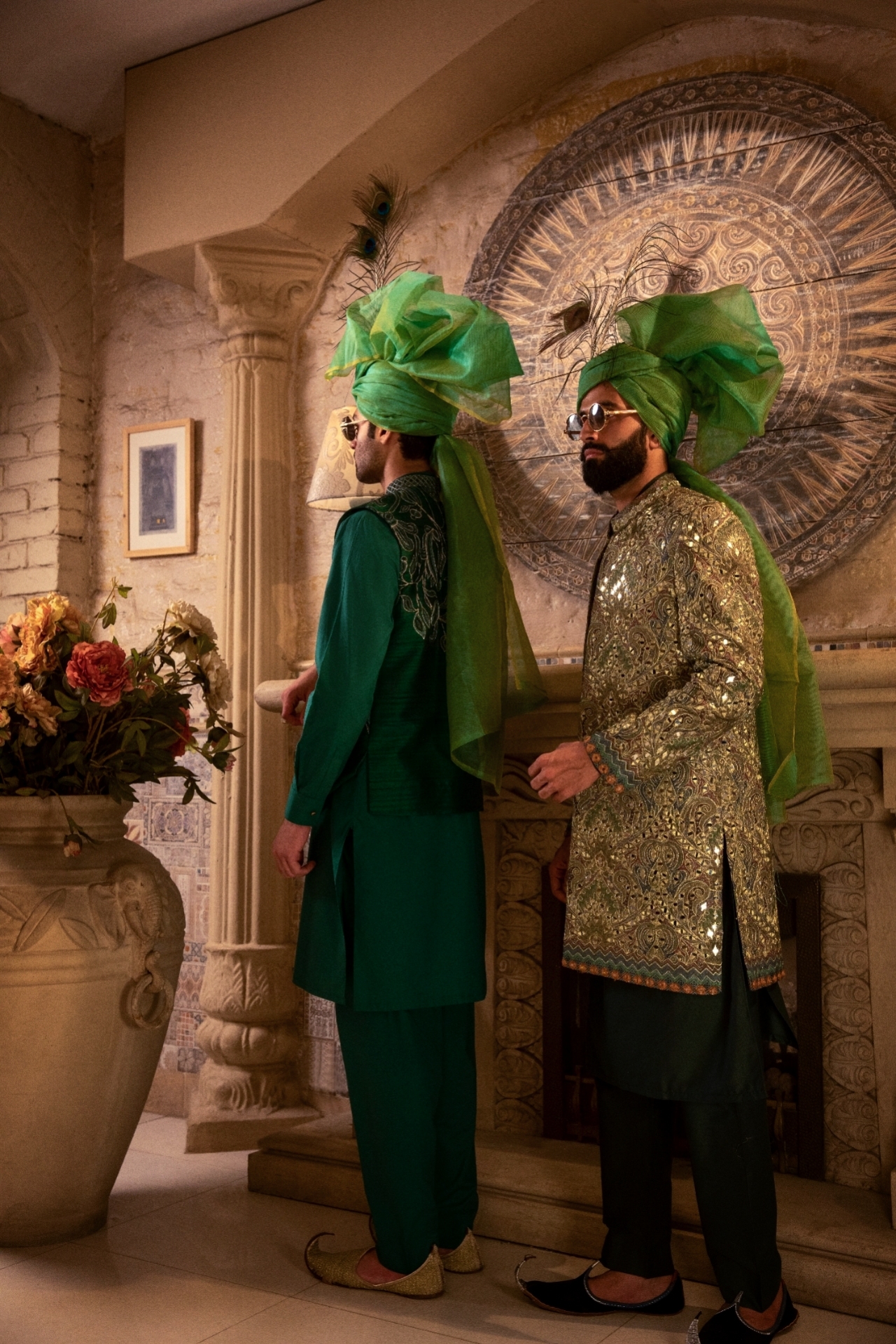 IMG_9538 TURBAN FOR MEN- SHERWANI WITH MATCHING TURBAN