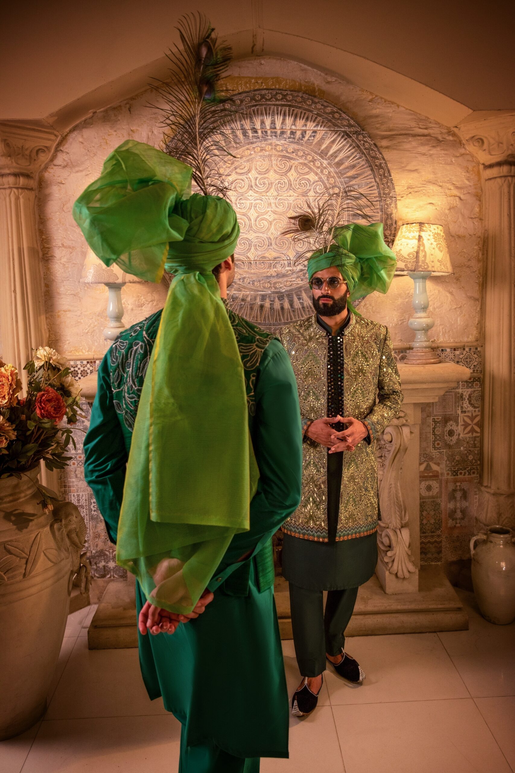 IMG_9545 TURBAN FOR MEN- SHERWANI WITH MATCHING TURBAN