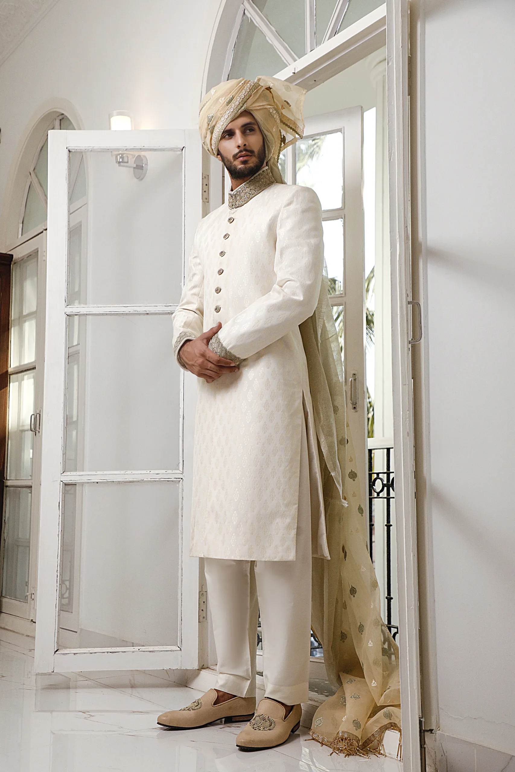 white sherwani – Sherwani for Groom – Sherwani for Men white sherwani - Sherwani for Groom - Sherwani for Men