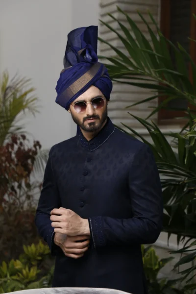 blue sherwani - Sherwani for Groom - Sherwani for Men
