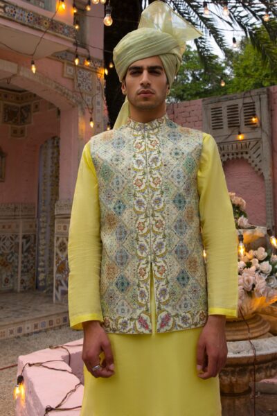 Sequins Mehendi Waistcoat