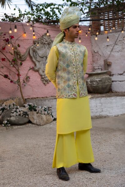 Sequins Mehendi Waistcoat