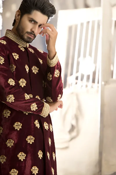 gold sherwani - Sherwani for Groom - Sherwani for Men