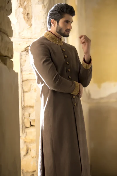gold sherwani - Sherwani for Groom - Sherwani for Men