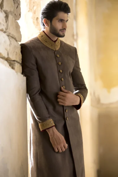 gold sherwani - Sherwani for Groom - Sherwani for Men
