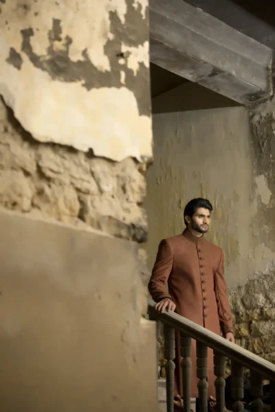 brown sherwani - Sherwani for Groom - Sherwani for Men