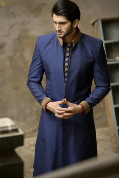 blue sherwani - Sherwani for Groom - Sherwani for Men